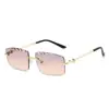 Gafas de Sol Retro Cuadradas de Metal Sin Marco de Moda Transfronteriza Personalizadas Versátiles Casuales Tendencia Europea y Americana