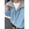 Chaqueta de solapa a cuadros patchwork transfronteriza 2026, cortavientos casual de primavera y otoño para hombre, ropa exterior de moda casual para pareja