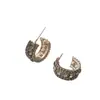 Pendientes de Aro Vintage Completamente Diamantados, Pendientes Únicos de Plata 925 con un Toque de Lujo, Pendientes de Aro Más Vendidos 2026, Clavos de Oreja de Plata Pura para Mujer