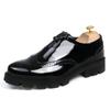 Zapatos de hombre otoño-invierno estilo brogue flor zapatos de hombre moda británica sin cordones puntiagudos zapatos de cuero zapatos de cuero