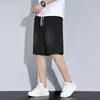 Shorts Jeans de Tencel para Homens, Estilo Fino de Verão, Novo Estilo Americano 2026 com Cordão, Soltos, Retos, Casuais, de Comprimento Médio