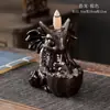 Queimador de incenso de refluxo dedicado transfronteiriço dinossauro de cerâmica queimador de incenso de areia roxa artesanato criativo de sândalo presente decoração de casa