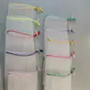 Fornecimento direto da fábrica rede para espuma de sabonete facial sabonete para as mãos rede para espuma de limpeza facial fita colorida para banho Sacola Espumante de Limpeza