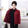 Otoño e Invierno Nuevo Abrigo de Forro Polar para Mujer Abrigo para Edad Media y Adultos Mayores Ropa Exterior Casual Cálida Cortavientos Chaqueta Cárdigan