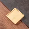 Posavasos de Bambú en Forma de Cruz para Bodas, Tapetes para Repostería, Posavasos Carbonizados Resistentes al Calor, Set Creativo Portátil de Ceremonia de Té, Bandejas de Té