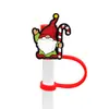 Protector de pajita de silicona de dibujos animados compatible con botellas de agua Stanley, tapa de pajita a prueba de polvo y manchas, decoración de regalo de Navidad