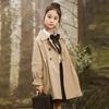 Gabardina para Niñas 2026 Primavera y Otoño Nueva Estilo Coreano Longitud Media y Larga Gabardina Infantil para Niñas