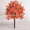 Flores Artificiais Mais Vendidas Transfronteiriças Arranjo de Flor de Glória da Manhã com Estacas de Chão Decoração de Jardim Decoração de Flor Artificial de Eucalipto Plantas Verdes Artificiais