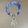Pulseira Azul Oceano de Verão Nova e Incrível Mais Vendida com Pingentes de Estrela, Estilosa e na Moda, Perfeita para Estudantes, Perfeita como Presente