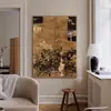 Pintura decorativa de viento tranquilo para sala de estar, ambiente, pared de fondo de sofá, pintura de suelo, pintura grande de flores abstractas, pintura de porche