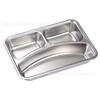 Plato para Comida Rápida de Acero Inoxidable 304, Lonchera Profunda para Adultos Trabajadores de Oficina con Tapa, Plato Compartimentado, Charola para Comida de Cafetería, Vajilla