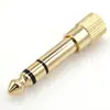 Adaptador de Aleación de Cobre de 6.3 a 3.5 Chapado en Oro Real Adaptador de Audio de 6.5 mm a 3.5 mm Pequeño a Grande