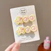 Pinzas florales para el pelo estilo coreano para mujer, pinzas laterales elegantes y exquisitas, pasadores de lazo lindos, pasadores de colores al por mayor