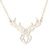 Collar Estilo Europeo y Americano, Nueva Cadena de Clavícula de Acero Inoxidable Hueca con Astas para Mujer, Diseño de Nicho, Regalo de Navidad, Venta al por Mayor en Stock