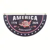 Bandeira de Jardim Cruzada Estados Unidos 250º Aniversário América 250 Bandeira de Jardim Estados Unidos 250º Aniversário de sua Fundação Bandeira Semicircular