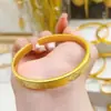 Pulsera Fortuna de Loto Método Antiguo Herencia Oro Arena Pulsera Abierta para Mujeres Joven Versátil Retro Cuadrada Pulsera Joyería