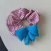 Corea del Sur Dadongmen nuevo lazo tridimensional raya de algodón anillo para el pelo de intestino grueso accesorios para el pelo lindos y juguetones cuerda elástica para el pelo
