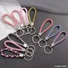 Llavero de Cuerda Tejida Simple Lazo para el Cabello de Mujer Colgante Creativo Personalidad Llavero para Llave de Coche Hecho a Mano Pequeño Regalo