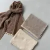 Bufanda Larga de Hilo de Anillo de Cachemira para Otoño e Invierno, de Moda, Versátil, Calentador de Cuello para Mujer, Doble Uso, Cálido, Atmósfera de Estilo Retro, Invierno