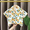 Camisas Infantis Novo Verão Cardigan de Meninos Roupas de Verão 2025 Camisas Finas de Manga Curta Algodão Puro Bebê Verão Roupas Infantis