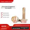 Parafuso autoatarraxante com cabeça sextavada externa e haste hexagonal para telha de aço colorida