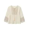 Camisa de Estilo Europeo y Americano Amazon Aliexpress Más Vendida Moda Tendencia Versátil Casual Estilo Vacacional Tejida Patchwork