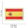 Patches Bordados de Tecido de Bandeiras Nacionais de Todo o Mundo, Patches de Bandeiras Quadrados e Redondos, Patches para Roupas e Mochilas, Braçadeiras