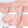 Cárdigan de Punto de Algodón Puro Flor Pequeña Chal para Niñas Primavera y Verano Hueco Cardigan para Niñas Clase a Delgado Camisa de Aire Acondicionado para Bebé