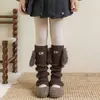 25179 Polainas Infantis para Outono e Inverno, Meias Fofas de Cachorrinho, Aquecedores de Pernas Malhados Cartoon Kawaii Estilo Japonês