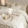 Nuevo Clase A 2026 8 Jin Yun Jin Terciopelo Leche Terciopelo Bordado de Moño Juego de Cuatro Piezas - Flores Brumosas Serie Flores Brumosas