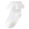 25 calcetines finos de primavera y verano para niñas, calcetines de algodón, calcetines de encaje, calcetines de malla estilo princesa, estilo coreano para niños, estilo Ins, verano