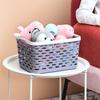 Cesta de almacenamiento para clasificar piezas de almacén, cesta de plástico portátil para capas, cesta de almacenamiento apilable hueca de tres colores, venta al por mayor