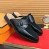 Mocasines para Hombre Talla Grande Transfronteriza Talla 46 Verano Nuevos Zapatos de Cuero de Media Caña Moda Peluquero Zapatos de Cuero sin Talón Slip-On