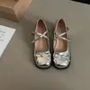 2026 Nuevos Zapatos Mary Jane de Tacón Grueso Cuadrados Lindos Versátiles de Verano para Mujer, Zapatos de Cuero que Aumentan la Altura Estilo Universitario