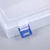 Caja de Embalaje Transparente Rectangular de Plástico con Doble Cierre Caja de PP Accesorios para Ferretería Juguete Joyería Caja de Almacenamiento para Escritorio