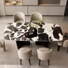 Nueva mesa de comedor de mármol, mesa de comedor de piedra de lujo, estilo minimalista italiano, adecuada para villas grandes y pisos planos, mesas rectangulares y redondas, Baogle LI cristal