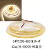 Lâmpada COB de baixa voltagem 320 lâmpadas 480 lâmpadas 90 alto valor de exibição uniforme sem área escura fita de LED autoadesiva luz suave alta voltagem