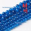 Elenco Ming comércio azul escuro Jade persa contas soltas cor de cristal azul bege jade pulseira colar acessórios de jóias atacado