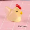 Accesorios de resina de pollito amarillo luminoso de dibujos animados material para manualidades diy carcasa de teléfono móvil pegatinas para refrigerador decoración de coche adornos pequeños