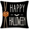 Nueva Funda de Almohada de Halloween Lino Estampada Cojín Lumbar Funda de Cojín Productos para el Hogar Transfronterizos Funda de Almohada Amazon Venta al por Mayor