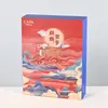 Caja de Regalo Personalizada de Pastel de Luna de Mediados de Otoño con Estampado Dorado, Caja de Empaque Personalizada para Regalos Corporativos de Mediados de Otoño, Caja de Cartón Corrugado