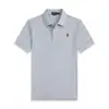 Camisa Polo para Hombre Transfronteriza Color Sólido Verano Bordada Ralph Lauren Manga Corta Casual con Bordado de Pequeño Caballo