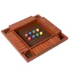 Dr. Juego de Dados de Ajedrez Plegable de Cuatro Caras de Madera, Juguete Interactivo de Tablero para Padres e Hijos