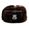 Sombrero Lei Feng de Invierno para Exteriores 175g de Cuero Forrado de Lana con Emblema de Anhui, Cálido Sombrero de Invierno de Algodón con Protección para las Orejas del Norte, Resistente al Viento y al Frío
