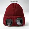 Óculos à Prova de Vento para Outono e Inverno para Homens e Mulheres Chapéus de Esqui com Veludo Adicional Chapéus de Óculos de Lã Quentes Tricotados Europeus e Americanos Amazon