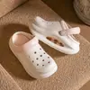 Zuecos de verano para mujer de EVA, antideslizantes, impermeables, transpirables, de suela suave, zapatillas de punta cerrada, sandalias para mujer