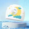 Toucas de Natação Infantis para Meninos e Meninas, Toucas de Natação de Silicone Que Não Apertam a Cabeça, Impermeáveis, Tamanho Grande, Toucas de Natação com Desenhos Animados Fofos Atacado