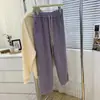Calça de fleece forrada para pessoas com sobrepeso mm200 kg cintura alta solta acolchoada leggings femininas de inverno quentes Joker calças esportivas casuais