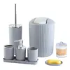 Set de tocador con cubierta corrugada estilo europeo transfronterizo electrochapada, frasco de hisopos de algodón de ocho piezas, set de baño para baño de hotel