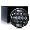 Faro Harley Shepherd de 7 pulgadas 13 leds 75W con lente faro para motocicleta vehículo todoterreno H4 luz alta y baja integrada
